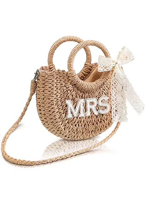 straw bridal bag, bags for bride