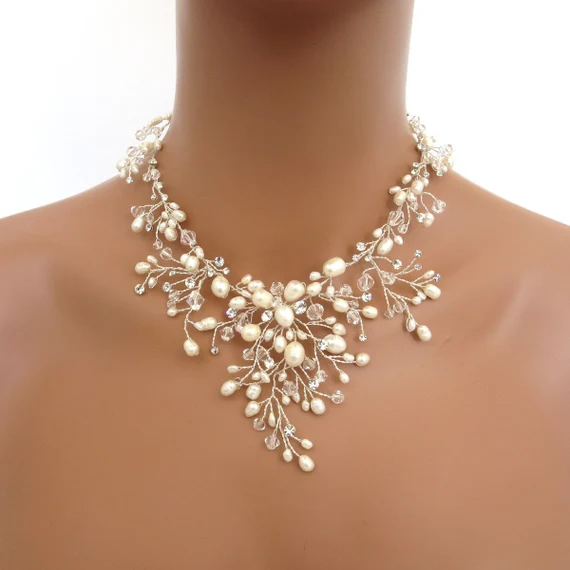 pearl bridal necklaces, bridal necklaces, wedding necklaces