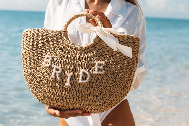 Bride Straw Bag