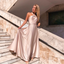 long champagne bridesmaid dresses