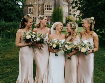 Champagne Satin Bridesmaid Dresses