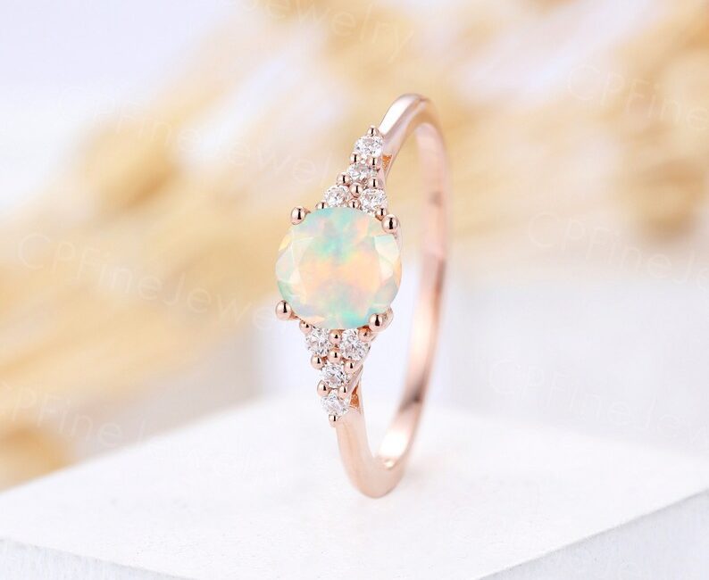 rose gold engagement ring