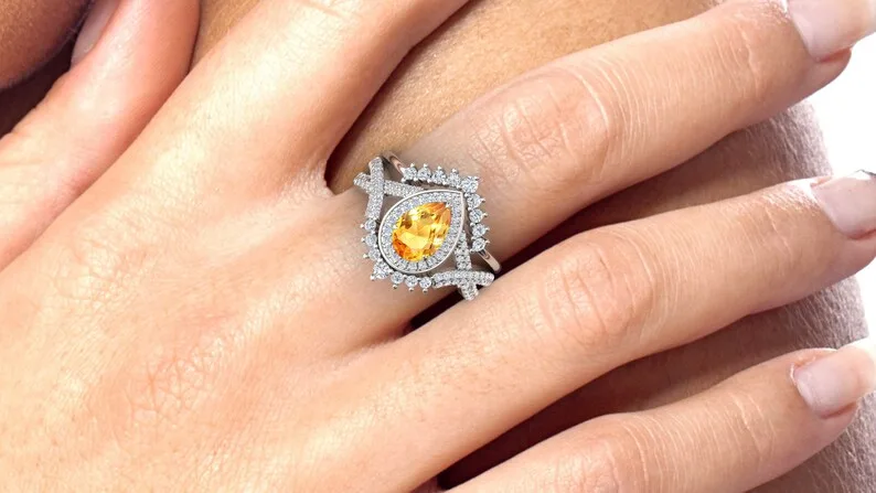 yellow sapphire engagement ring