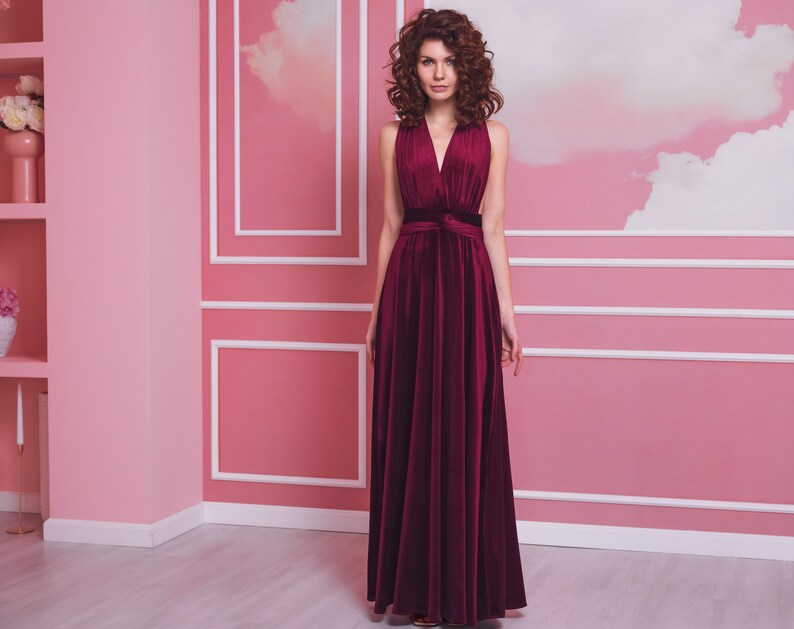 Burgundy infinity dress