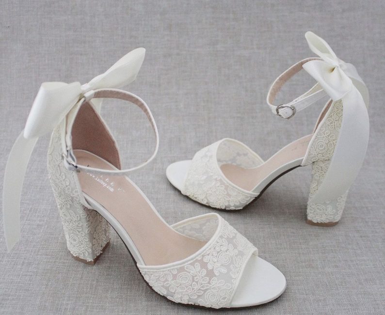 Wedding Shoes With Bow Tulle