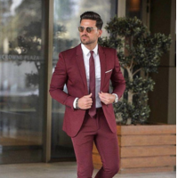 burgundy suits