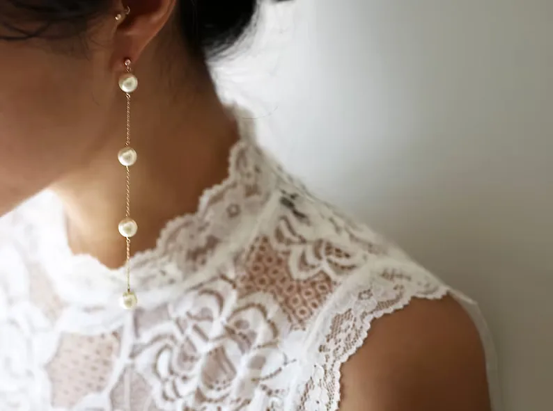 Pearl Drop Bridal Earrings