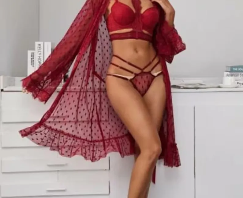 red wedding lingerie