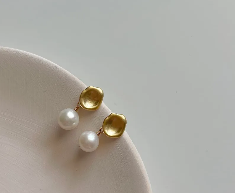 pearl drop earrings
