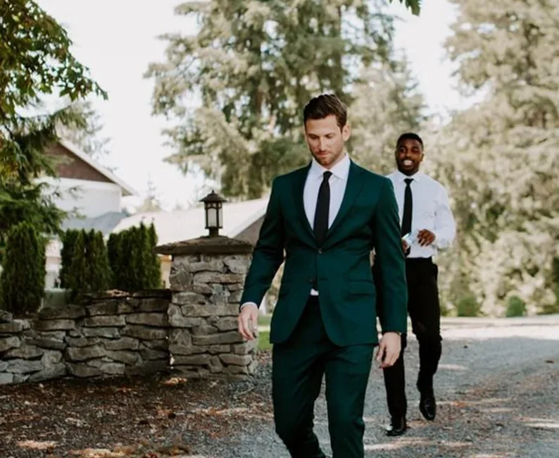 green wedding suits