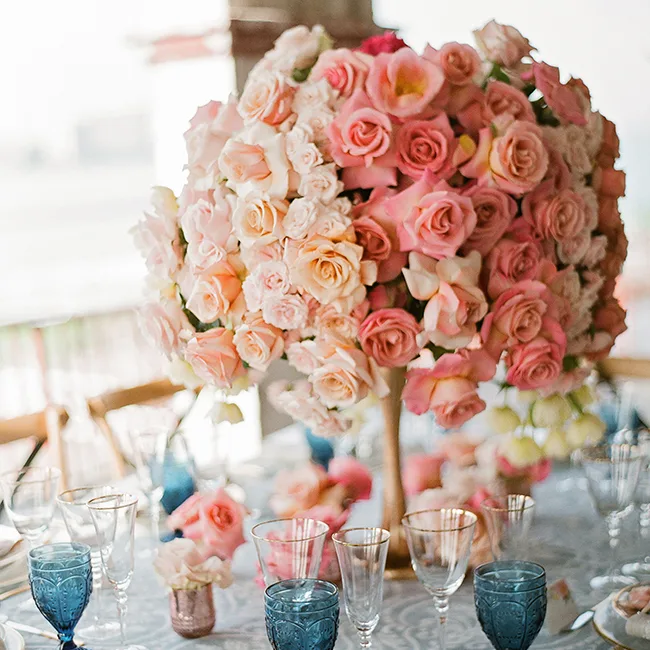 Coral Wedding Table Decorations