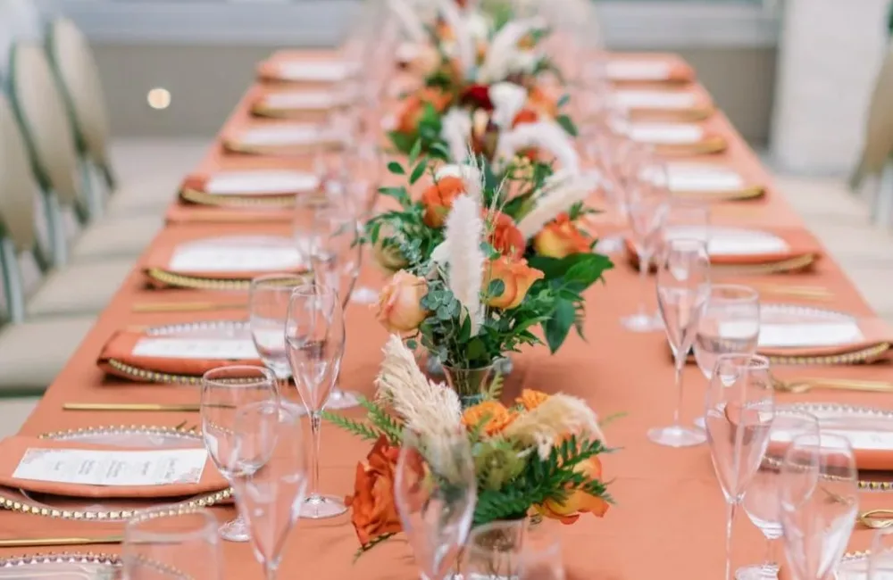 Coral Wedding Table Decorations
