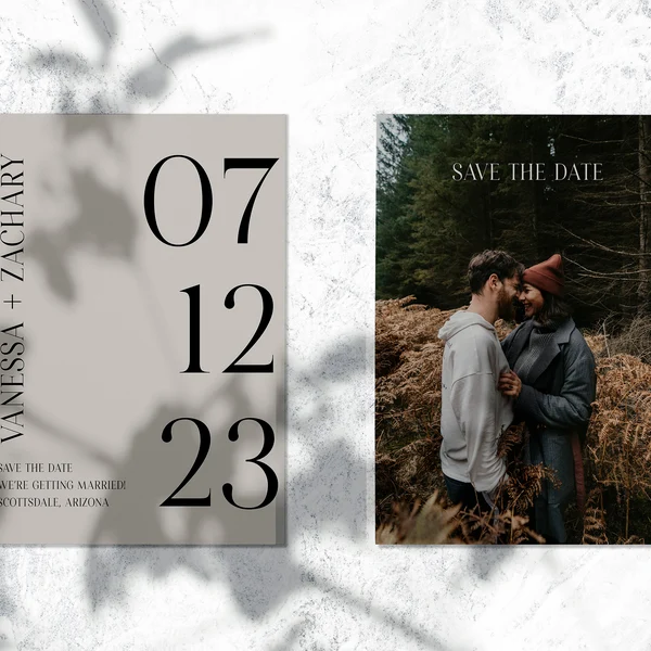 modern save the date