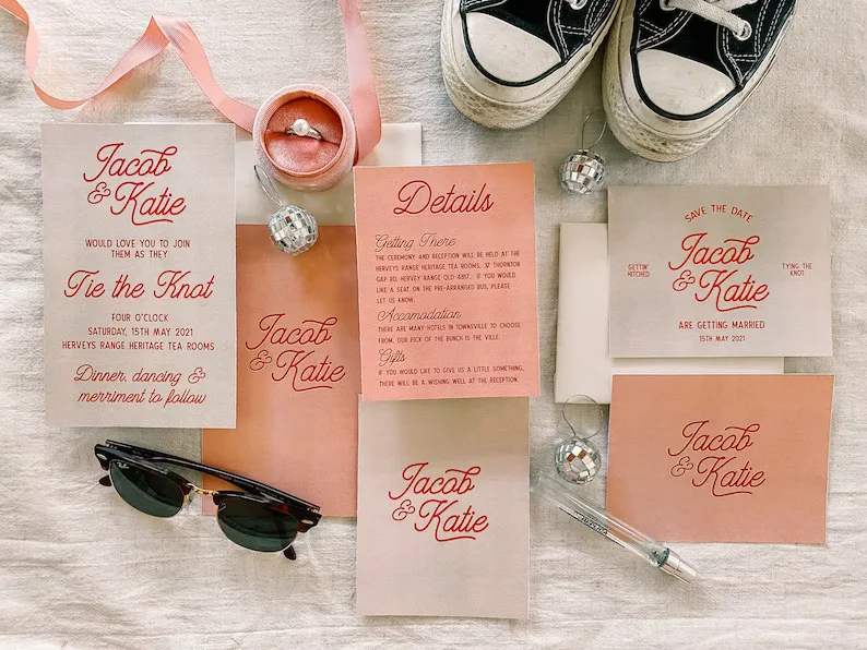 Retro Wedding Invitations