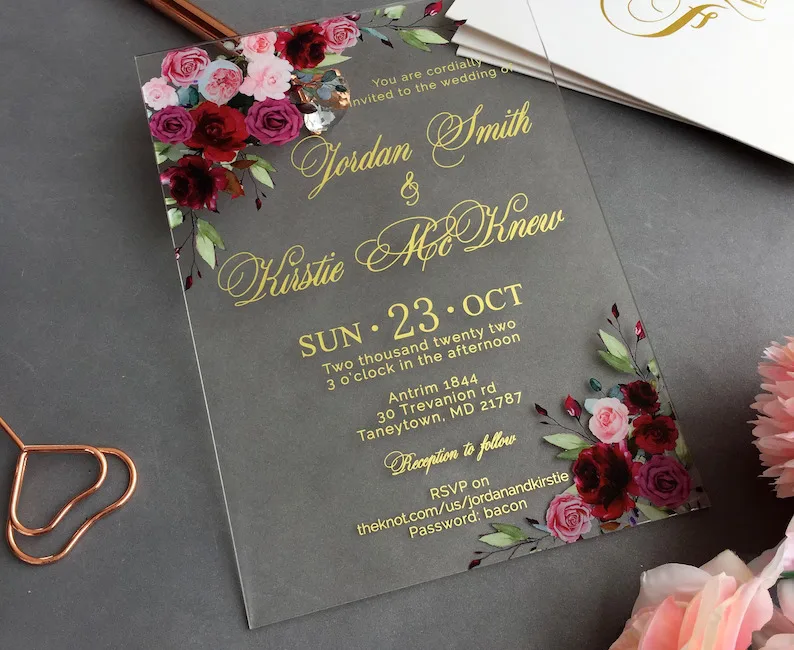 Acrylic Wedding Invitations