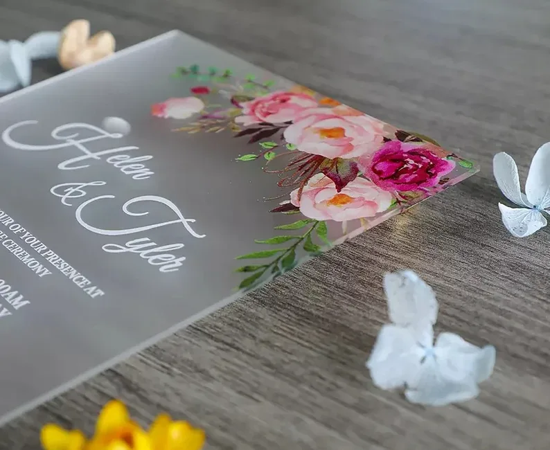 acrylic wedding invitations