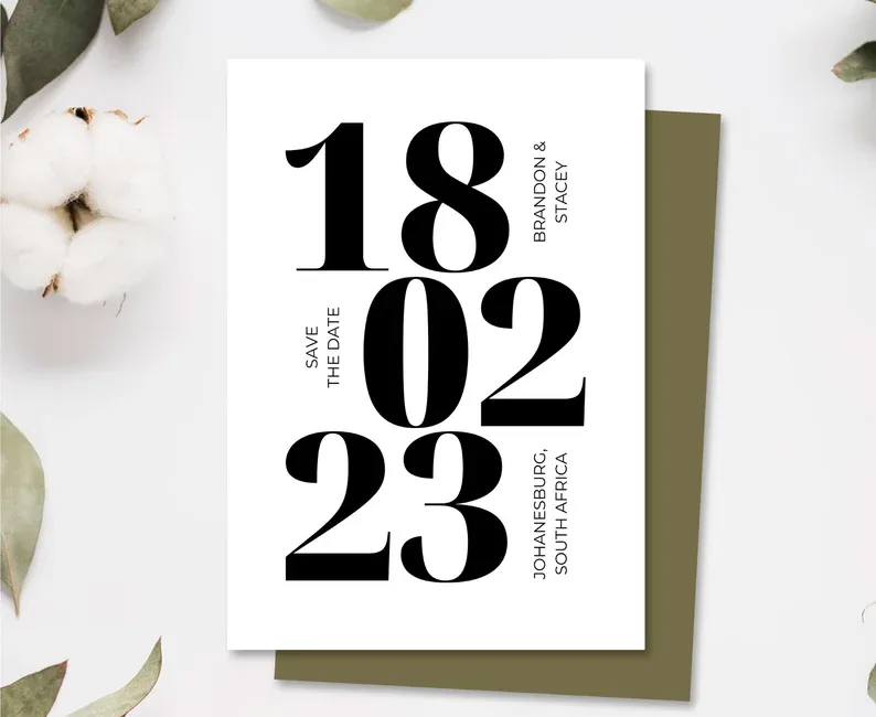 Modern Save The Date