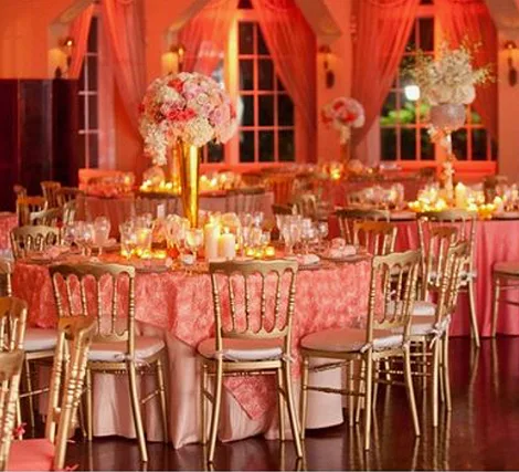 Coral Wedding Table Decorations