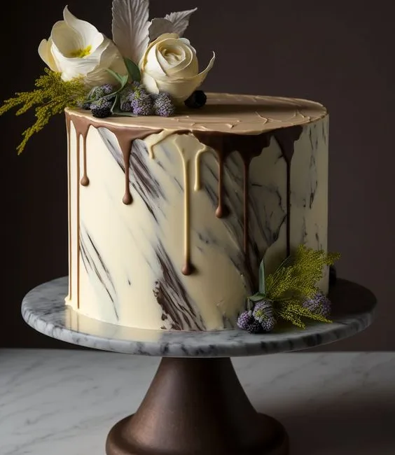 Marble Wedding Cake