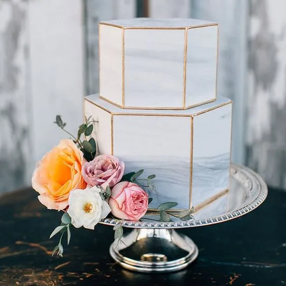 Marble Wedding Cake