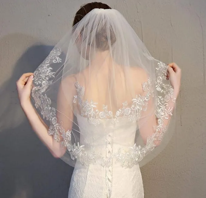 short wedding veil