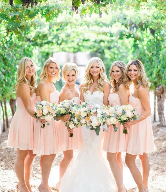 short bridesmaid dress