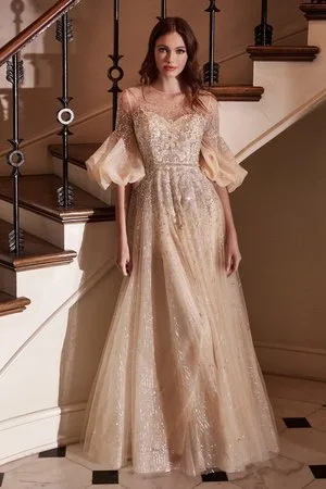 Champagne Mother Of The Bride Dress