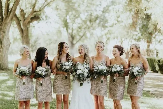 short bridesmaid dress