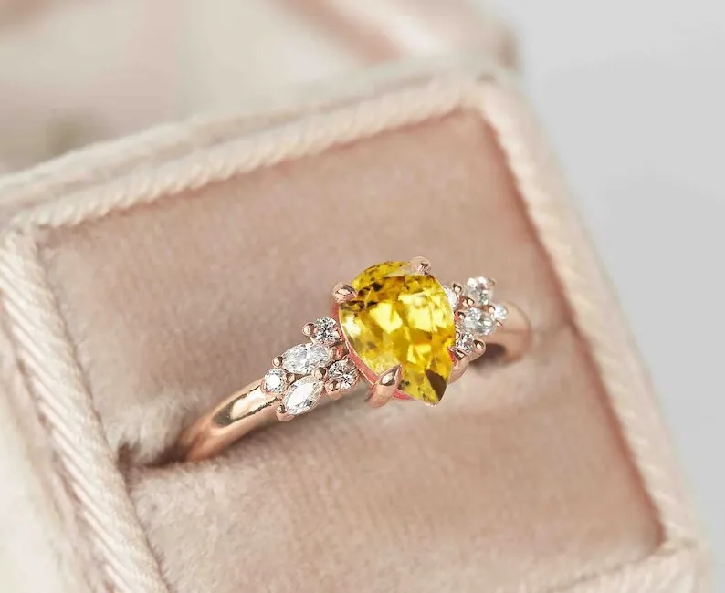 The Radiant Elegance of Yellow Sapphire Engagement Ring