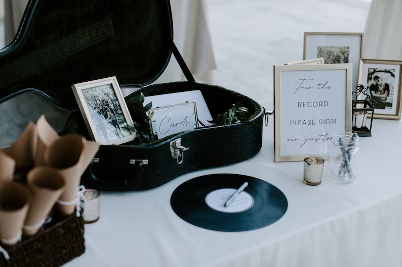 A Vinyl Record Wedding Guest Book. A Unique and Memorable Keepsake.